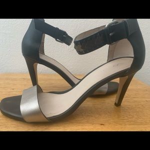 Black and silver Joes sandals